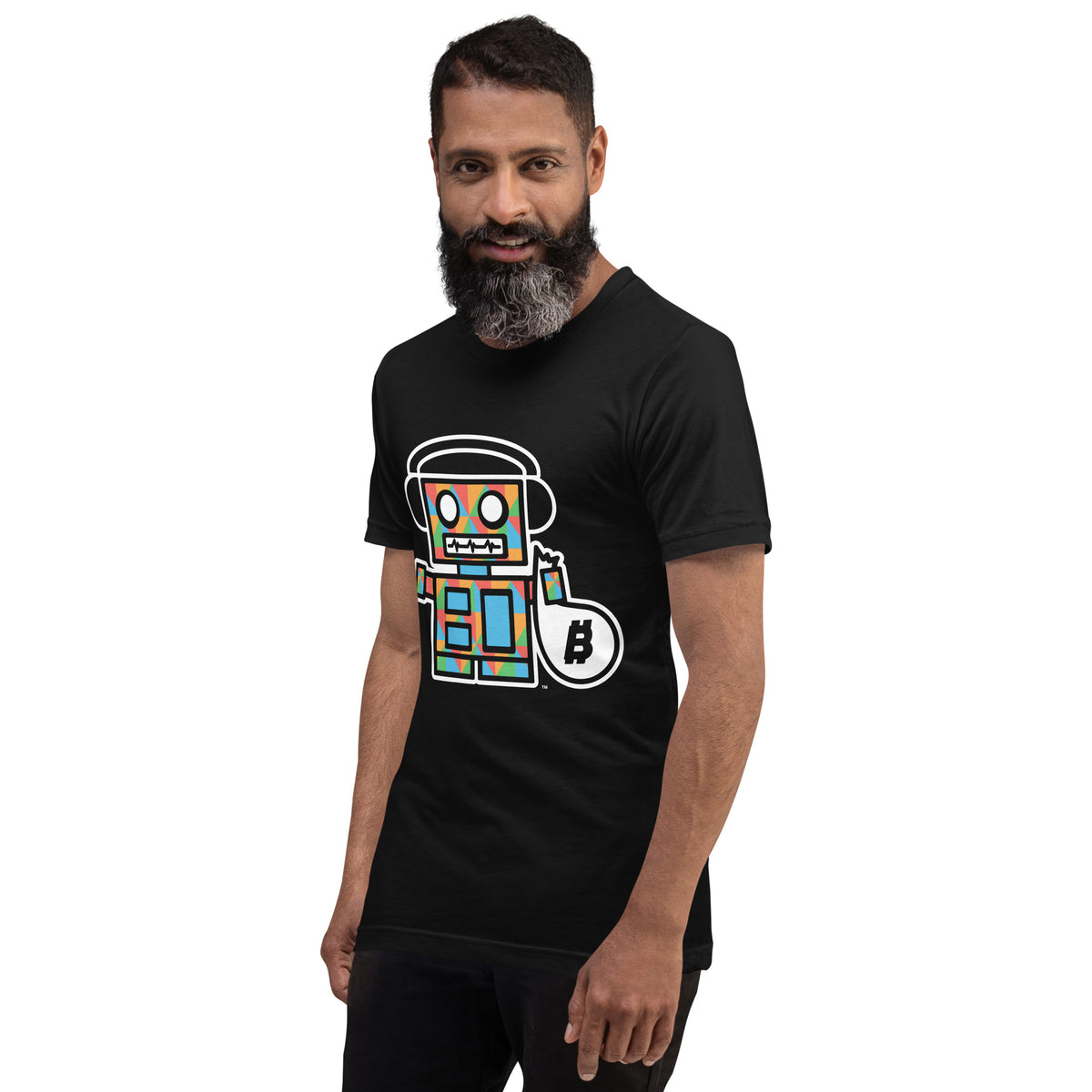 Fractal Bot - Black Unisex T-shirt