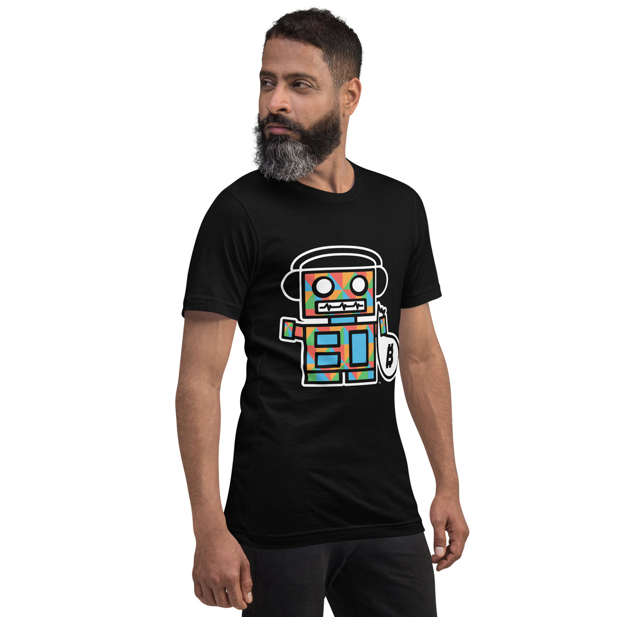 Fractal Bot - Black Unisex T-shirt